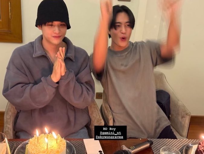 they were celebrating both gem and sky’s birthdays together 🥹🤍