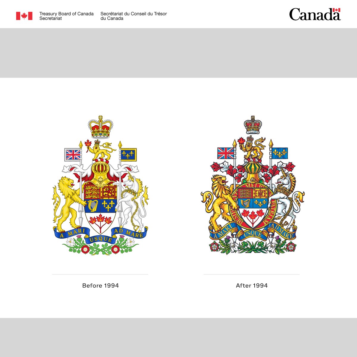 TBS_Canada's tweet image. On this #ThrowbackThursday, did you know the Arms of Canada were modified in 1994?
Learn how to properly use them, along with the flag, and the 'Canada' wordmark: ow.ly/fzAE50WgWTP