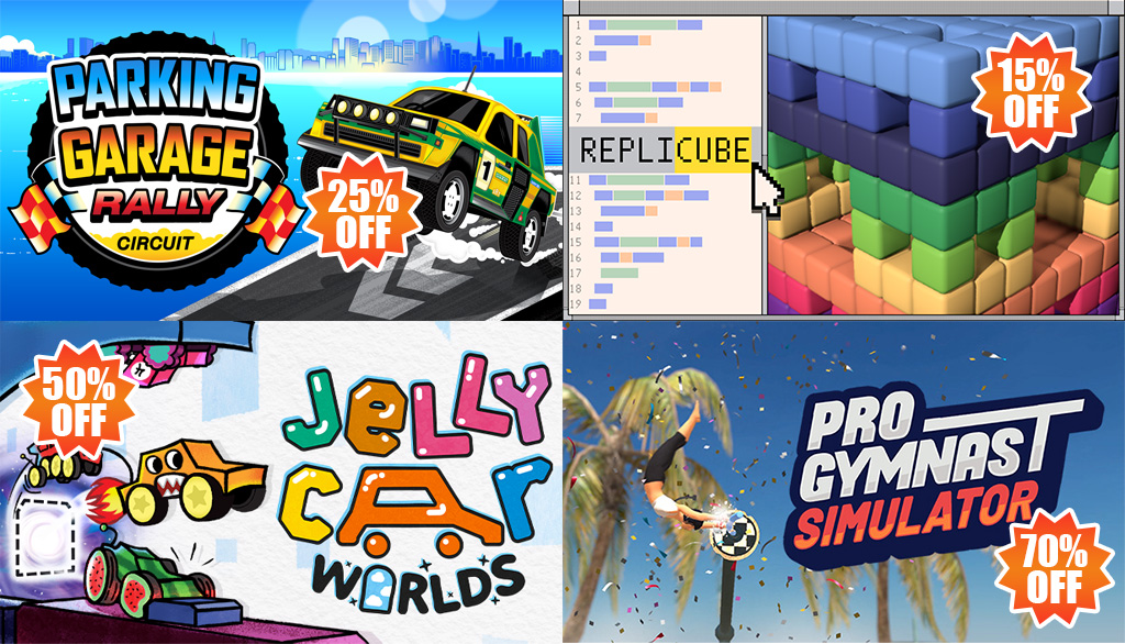 All four(!) of my games on Steam are on sale for the Steam Summer Sale! 🫨🤩🤓