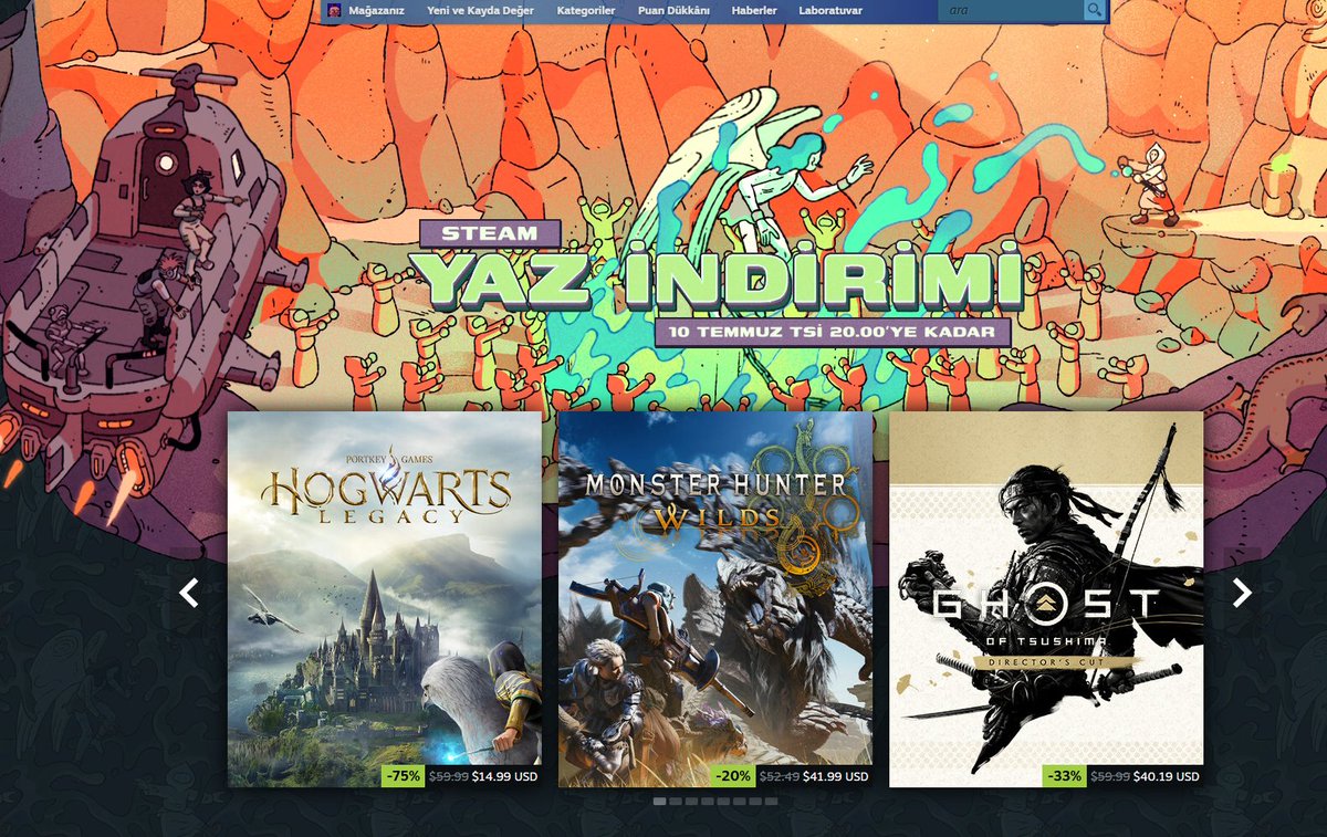 GeeklikOtesine's tweet photo. Steam Yaz İndirimleri başladı. https://t.co/jn8NV5iZSz