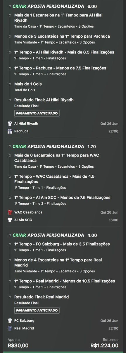 BINGO pra hoje, odd 40 🤞🏼🔥