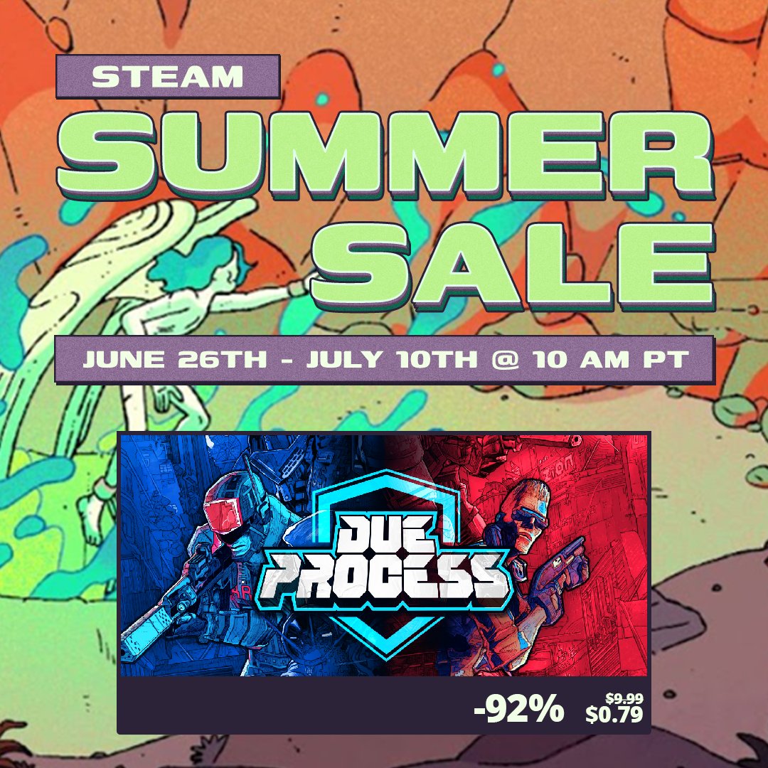 ---92% OFF SALE---

The Steam Summer sale is now live! And you can pick up Due Process for just 79 cents! Go grab it while you can. store.steampowered.com/app/753650/Due…