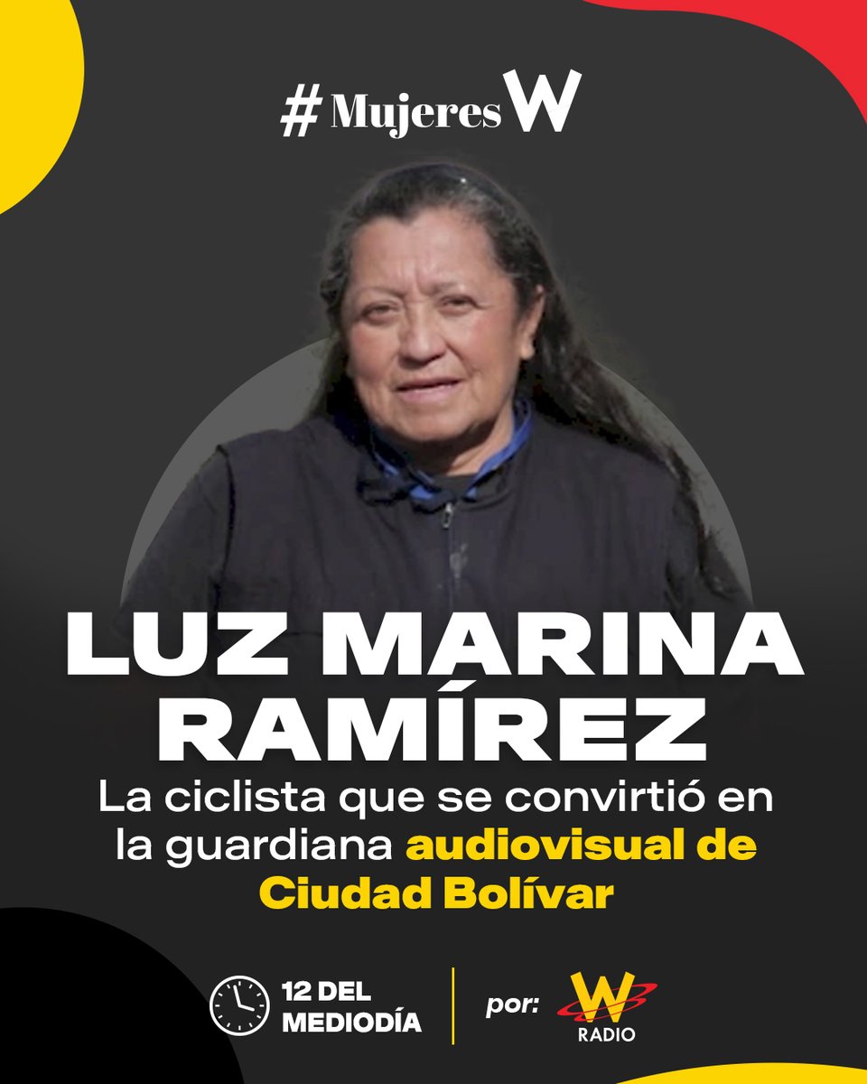 #AlAire | A esta hora comienza #MujeresW con Kamila Correa (<a href="/Kamilacorreae/">Kamila Correa Escobar</a>), Erika Rebolledo (<a href="/rebolledoek/">Erika Rebolledo</a>)  y Adriana Tono.  

Hoy hablamos con Luz Marina Ramírez, la ciclista que se convirtió en guardiana audiovisual de Ciudad Bolívar.

Conéctese con nosotros #EnVivo: