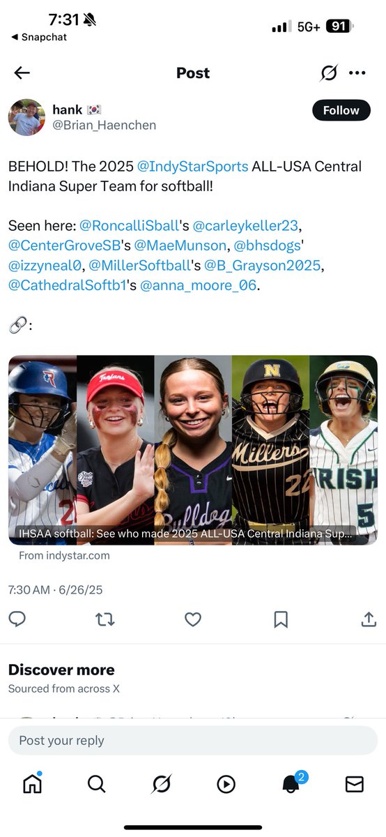 Carley Keller (@carleykeller23) on Twitter photo Thank you <a href="/indystar/">IndyStar</a> for the recognition on the All USA Central Indiana Super Team! I am grateful for my time as a Rebel!โค๏ธ๐ I cannot wait to see what my future holds at <a href="/CharlotteSB/">Charlotte Softball</a>!! ๐ <a href="/RoncalliSball/">Roncalli Softball</a> <a href="/RHS_Athletics/">Roncalli Athletics</a> <a href="/cbreault12/">Courtney Breault</a> <a href="/alyssa_bilodeau/">Alyssa Bilodeau</a> <a href="/JakeCombs_/">Jake Combs</a> Thank you <a href="/indystar/">IndyStar</a> for the recognition on the All USA Central Indiana Super Team! I am grateful for my time as a Rebel!โค๏ธ๐ I cannot wait to see what my future holds at <a href="/CharlotteSB/">Charlotte Softball</a>!! ๐ <a href="/RoncalliSball/">Roncalli Softball</a> <a href="/RHS_Athletics/">Roncalli Athletics</a> <a href="/cbreault12/">Courtney Breault</a> <a href="/alyssa_bilodeau/">Alyssa Bilodeau</a> <a href="/JakeCombs_/">Jake Combs</a>