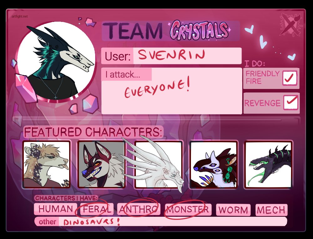 Svenrin_'s tweet image. ART FIGHT!!!!

I&apos;m Team Crystals but anyone who wants drop your links below!!!!

SO EXCITED IT&apos;S THAT TIME OF YEAR AGAIN
#artfight2025 #Artfightteamcrystals #teamcrystals