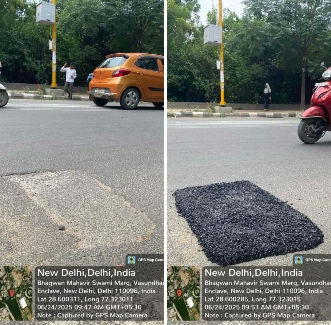 IndianTechGuide's tweet image. 🚨 Delhi has filled a record 3,400 potholes in a single day.