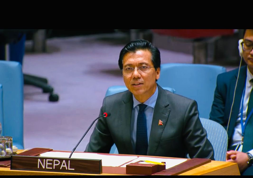 Nepal Mission to the UN (@nepalunny) on Twitter photo The world is safe when children are safe.
Speaking at the UNSC Open Debate on Children and Armed Conflict, Amb <a href="/LokThapa2071/">Lok B Thapa</a> stressed that protection of child rights must be upheld in all circumstances, urging all concerned to respect IHL, cease violence& end child exploitation. The world is safe when children are safe.
Speaking at the UNSC Open Debate on Children and Armed Conflict, Amb <a href="/LokThapa2071/">Lok B Thapa</a> stressed that protection of child rights must be upheld in all circumstances, urging all concerned to respect IHL, cease violence& end child exploitation.