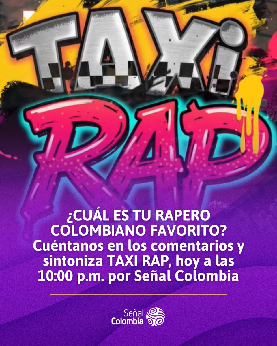 ✊🏾 ¡Yoky Barrios es el invitado del primer episodio de TAXI RAP, esta noche por Señal Colombia! 

🧢 A propósito de nuestro estreno, ¿quién es tu rapero colombiano favorito? Te leemos y te invitamos a subirte hoy a las 10:00 p.m. a nuestro TAXI RAP.

📲💻 senalcolombia.tv/senal-en-vivo