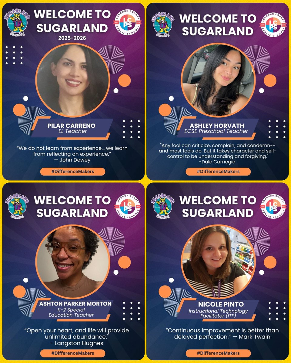 Please welcome our new Wildcat Staff Members to <a href="/SugarlandES/">Sugarland Elementary</a>👏