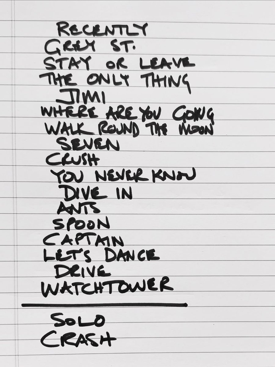 Ameris Bank Amphitheatre (@amerisbankamp) on Twitter photo Thank you to <a href="/davematthewsbnd/">Dave Matthews Band</a>'s Jeff Coffin for taking a quick break from shredding sax solos & winning Grammys to share last night's setlist with us π·πΆπ₯ Thank you to <a href="/davematthewsbnd/">Dave Matthews Band</a>'s Jeff Coffin for taking a quick break from shredding sax solos & winning Grammys to share last night's setlist with us π·πΆπ₯