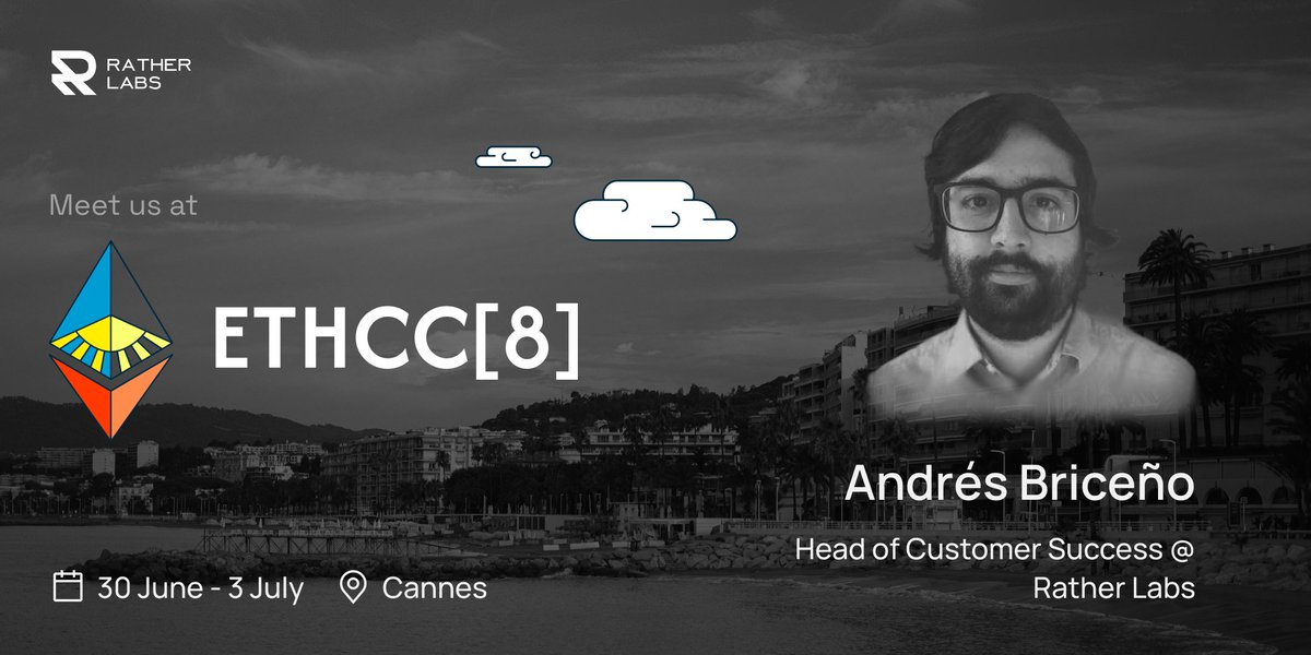 Rather Labs (@rather_labs) on Twitter photo GM Cannes! 🇫🇷
Rather troops are landing for the largest EU Ethereum gathering <a href="/EthCC/">EthCC - Ethereum Community Conference</a> by <a href="/Ethereum_France/">Ethereum France</a>
Our Head of Customer Success, Andy Briceño, will be there connecting with the community.
Reach out to him on Telegram "AndresBric" for a quick chat to explore synergies! GM Cannes! 🇫🇷
Rather troops are landing for the largest EU Ethereum gathering <a href="/EthCC/">EthCC - Ethereum Community Conference</a> by <a href="/Ethereum_France/">Ethereum France</a>
Our Head of Customer Success, Andy Briceño, will be there connecting with the community.
Reach out to him on Telegram "AndresBric" for a quick chat to explore synergies!