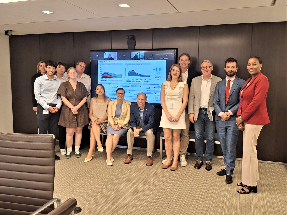 EUintheUS's tweet photo. Grateful to Florian & Krystal for presenting the MIT Climate Pathways Project! This collaborative effort between @MIT_CPC @MITSloanSusty @climateinteract uses an interactive simulator to help decision-makers and the public understand the outcomes of enacting climate policies. https://t.co/jOYJjQh2Ox