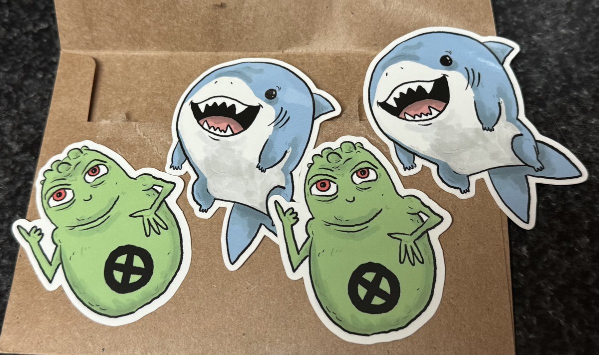 Stickers like these are why we subscribe to two batches of <a href="/TheKyleStarks/">Kyle Starks C2E2 O-02</a> Sticker Club every month. No sharing between Brad &amp; Lisa.