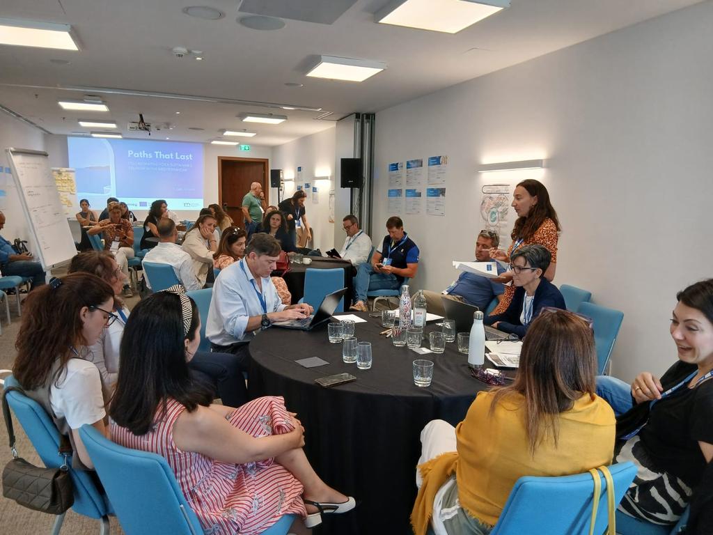 tesimnext's tweet photo. @RegioInterreg @interregnextmed @ItalieTunisie @InteractEU Less competition, more cooperation! - key takeaway from today’s #TESIM-moderated workshops on green & on accessible tourism. #Interreg proves this possible but also rewarding. Projects thrive when they can exchange & #MMM provides the space for this cross-fertilisation to happen https://t.co/jMplPxsAJ1