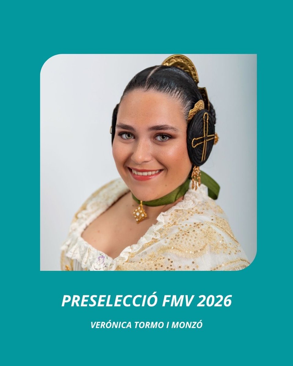 GUARDEU LA DATA! El proper 6 de juliol és la preselecció del sector Botànic-La Petxina on la nostra benvolguda Verónica Tormo i Monzó ens representarà. 
ON? Als jardins sud del Palau de la Música a les 21:30.
Verónica, la teua comissió et desitgem una nit inoblidable 🫶🏻