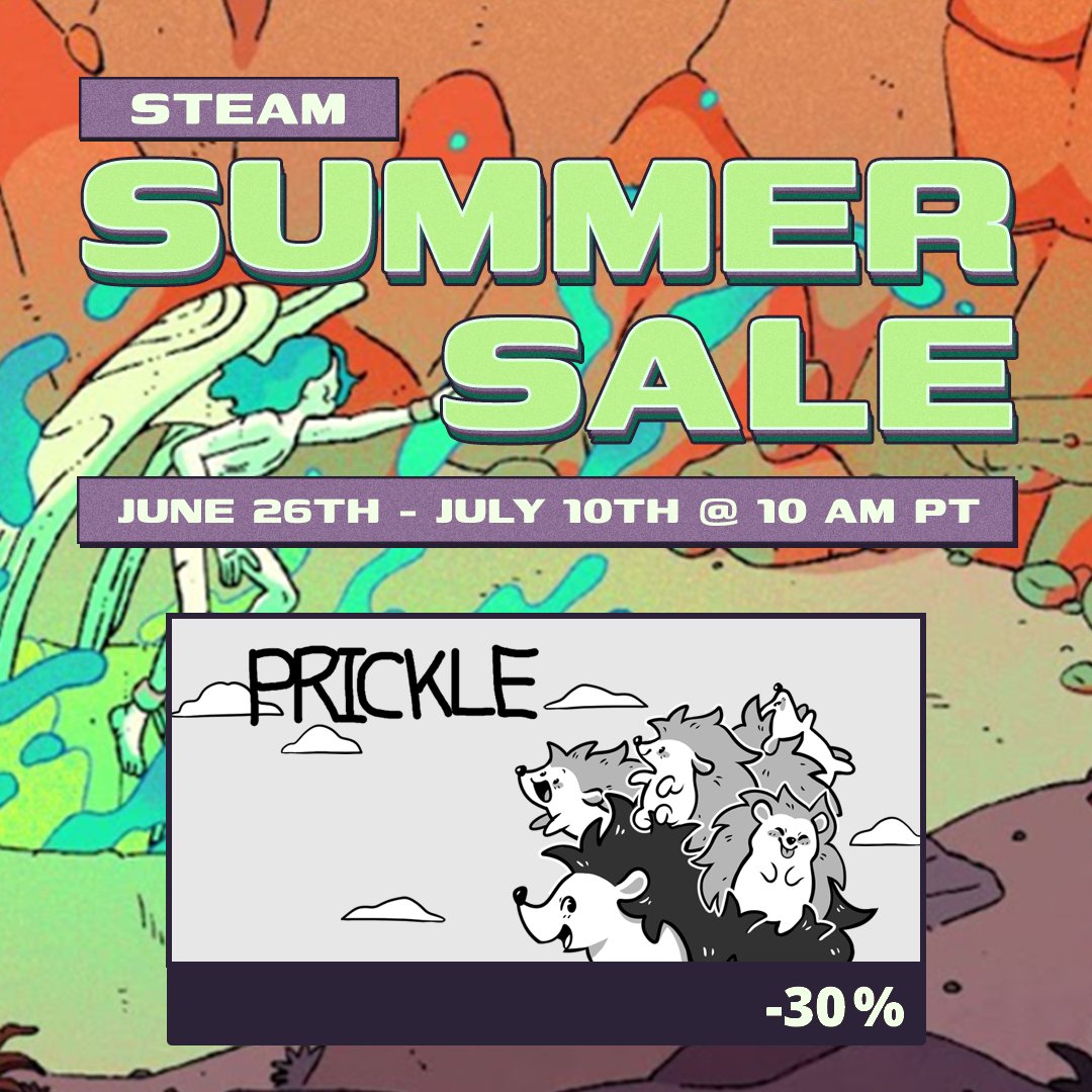 The Steam Summer Sale is here and it's a great opportunity to get 30% off Prickle!

#SteamSummerSale #GodotEngine