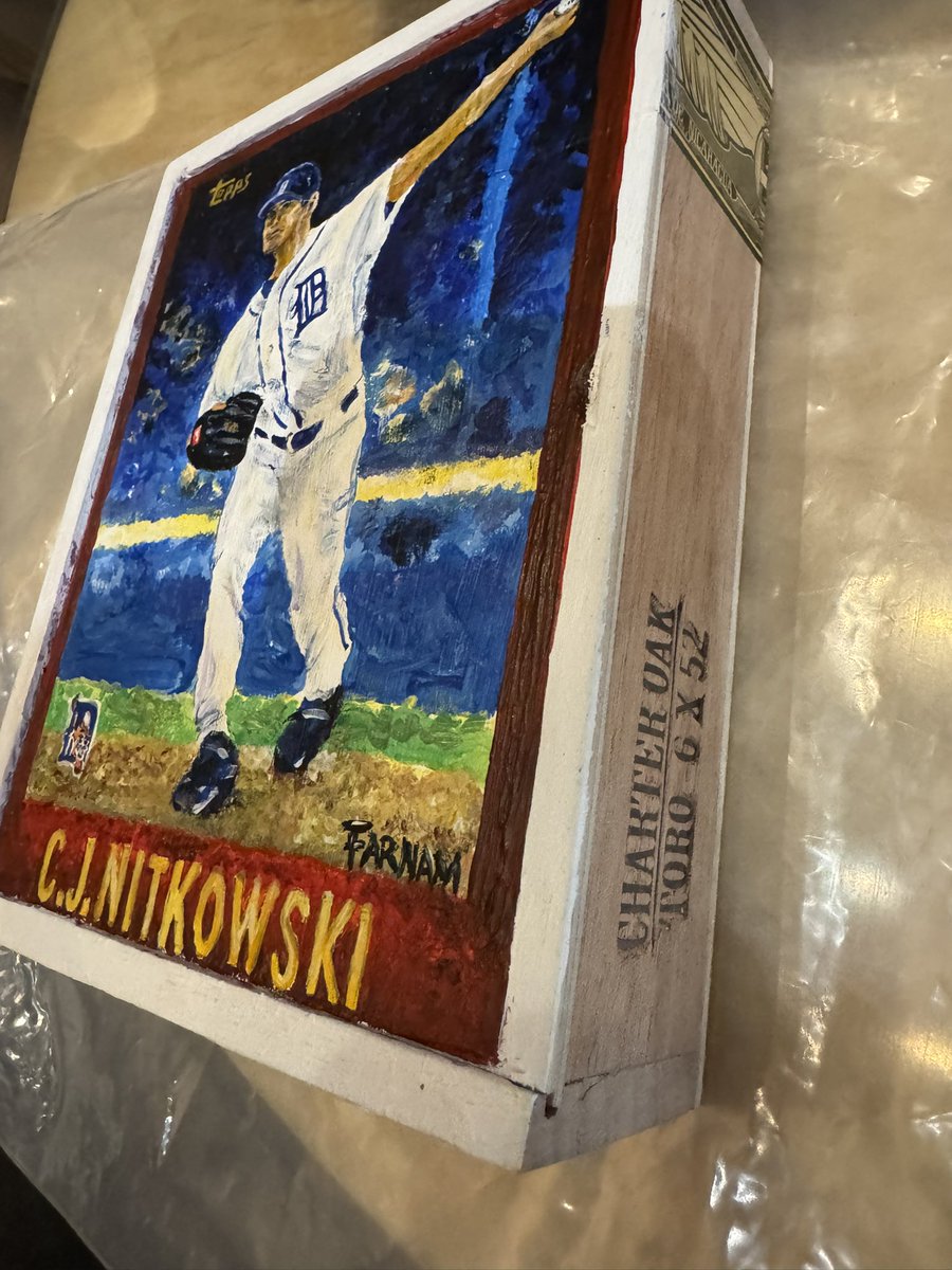You’ve heard us talk about “Shooter “Sean Farnam on our crew. He is what they call an ENG, but he is so much more than that. He is a great artist and a great friend. He painted this for me on a cigar box and it’s one of the coolest gifts I’ve ever received…