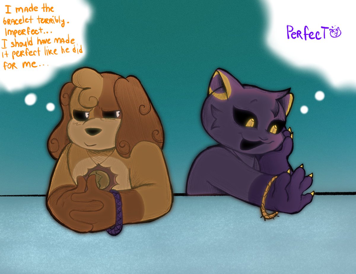 Commission given to me by the wonderful <a href="/notglue9m/">notglue 🍀</a>, of a special Dogday and Catnap moment from their Mourning and Mending AU<3<3<3<3

They are so cute (^///^)

#mourningandmending #dogday #catnap #PoppyPlaytime #SmilingCrittersAU