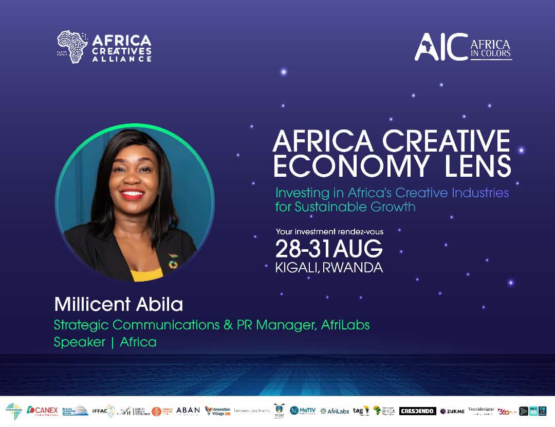AfriLabs Strategic Communications &amp; PR Manager, Millicent Abila, will speak at the Africa Creative Economy Lens, taking place 28 to 31 August 2025 in Kigali, Rwanda.

Read more about our participation: bit.ly/445565v to learn more.

#AfriLabs #CreativeEconomyAfrica