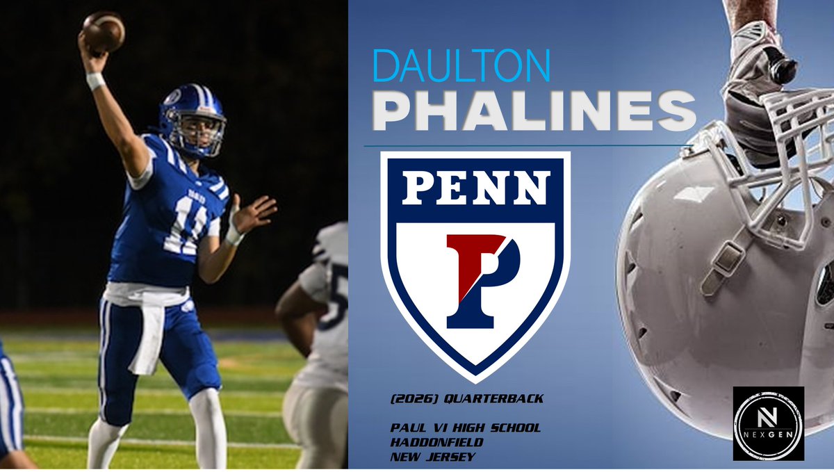 ✖️Friday
📌Penn <a href="/PennFB/">Penn Football</a> 
<a href="/Greg_Chimera/">Greg Chimera</a> 
✅2026 QB Daulton Phalines <a href="/daultonrp/">Daulton Phalines</a> 
Paul VI <a href="/PaulVIFootball1/">Paul VI Football</a> 
Haddonfield (NJ)