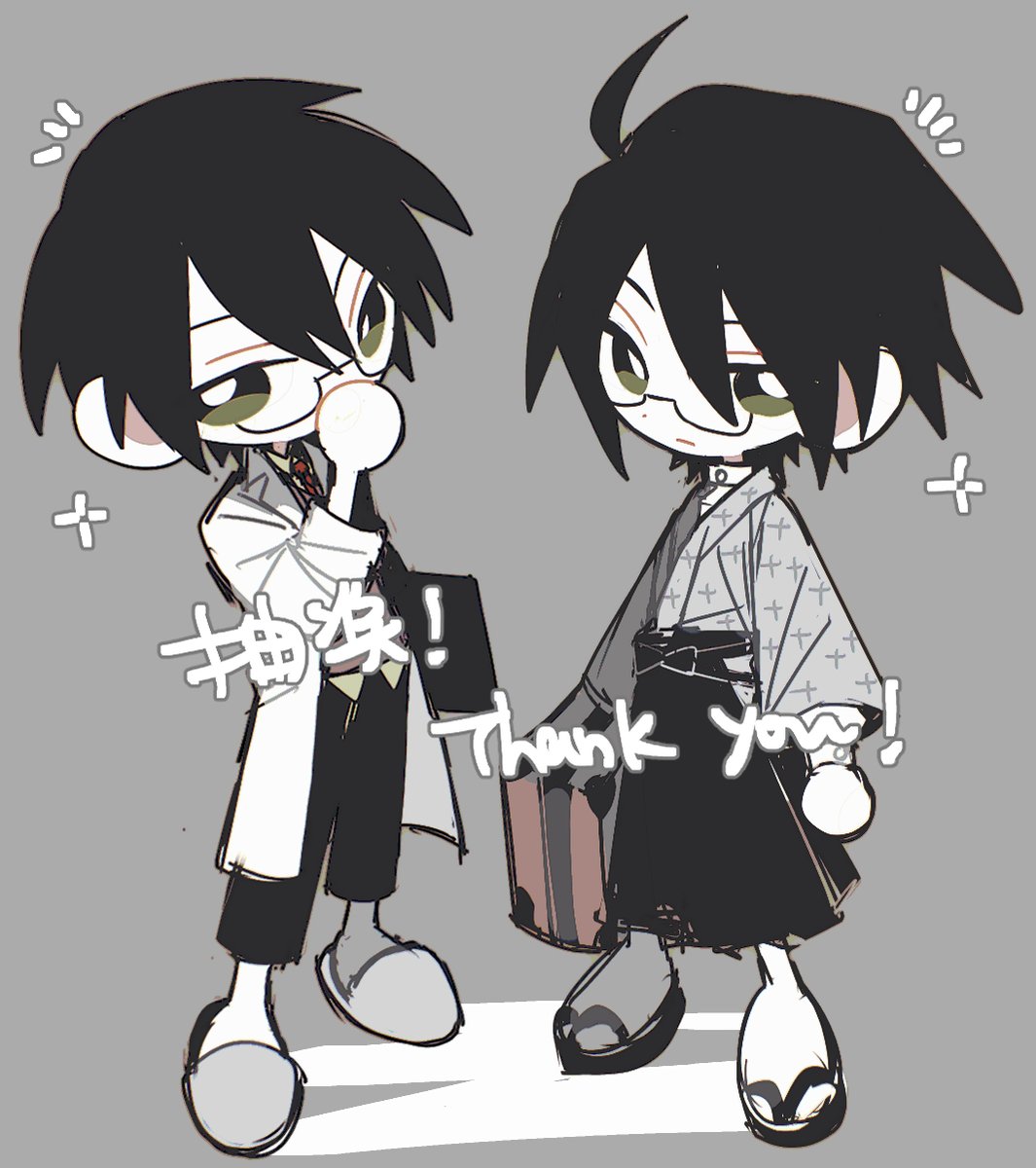 难得画了同人
（是绝望先生！给朋友画的）