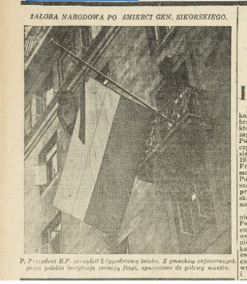 MJBudzinski's tweet image. "National mourning after the death of General Sikorski
The President ordered two weeks of mourning. Flags on buildings occupied by Polish institutions are flying at half-mast."