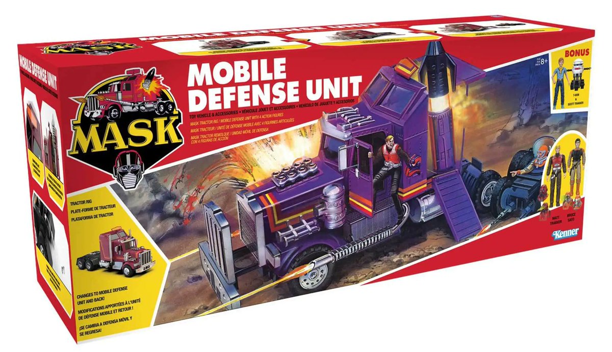 HeroesToys's tweet photo. NEW M.A.S.K Mobile Defence Unit boxed images reveal T-BOB and Scott! We should get an announcement for SDCC today from The Loyal Subjects.

#MASK #Kenner #KennerMASK #mobilearmoredstrikekommand https://t.co/1UClt1pTmW