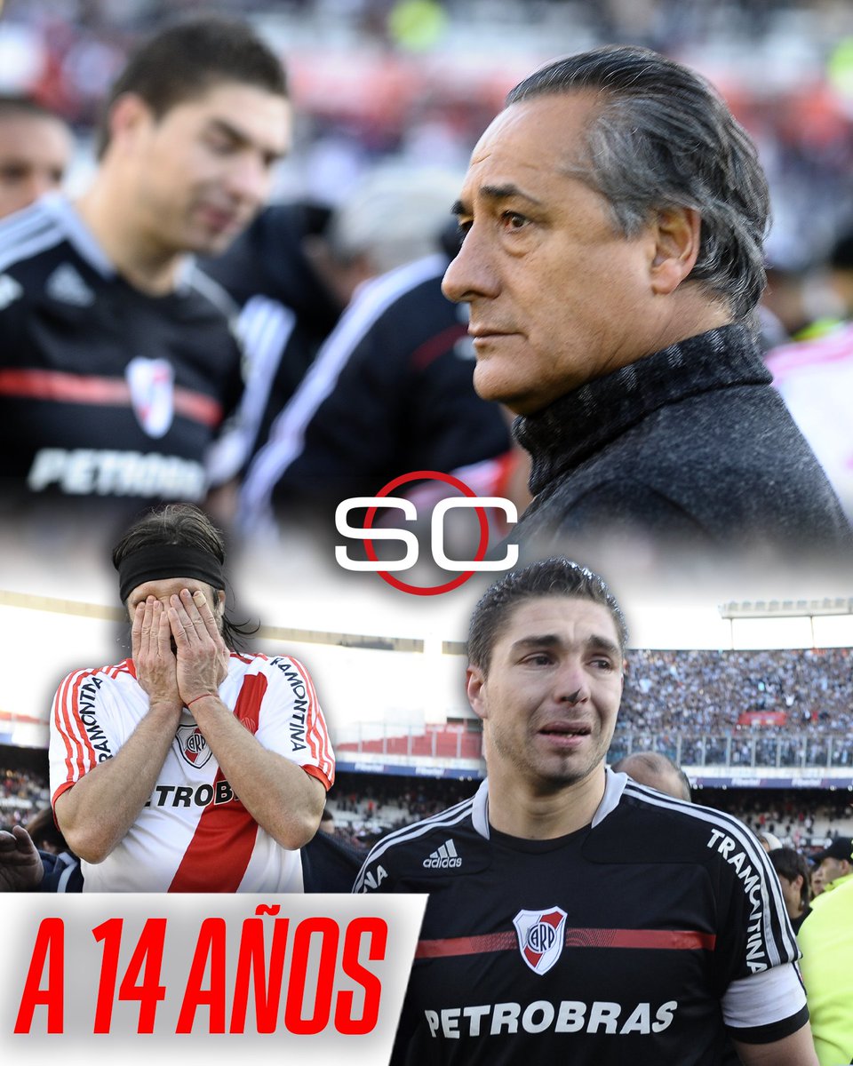SC_ESPN's tweet photo. A 14 AÑOS DE LA HAZAÑA PIRATA: un 26 de junio de 2011, River empató 1-1 (3-1 global) con Belgrano en el Monumental y DESCENDIÓ a la B Nacional. https://t.co/ZZ1rFaBHwc