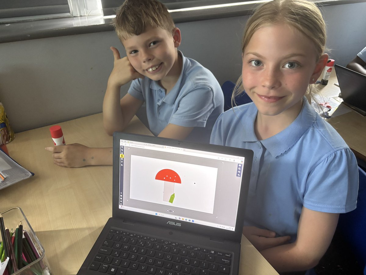 Year 5 have been working hard on their creative computing design. They have looked at shapes and how to duplicate them, resize them and colour them to make an image. 
I think we definitely have some graphic designers on our hands!
