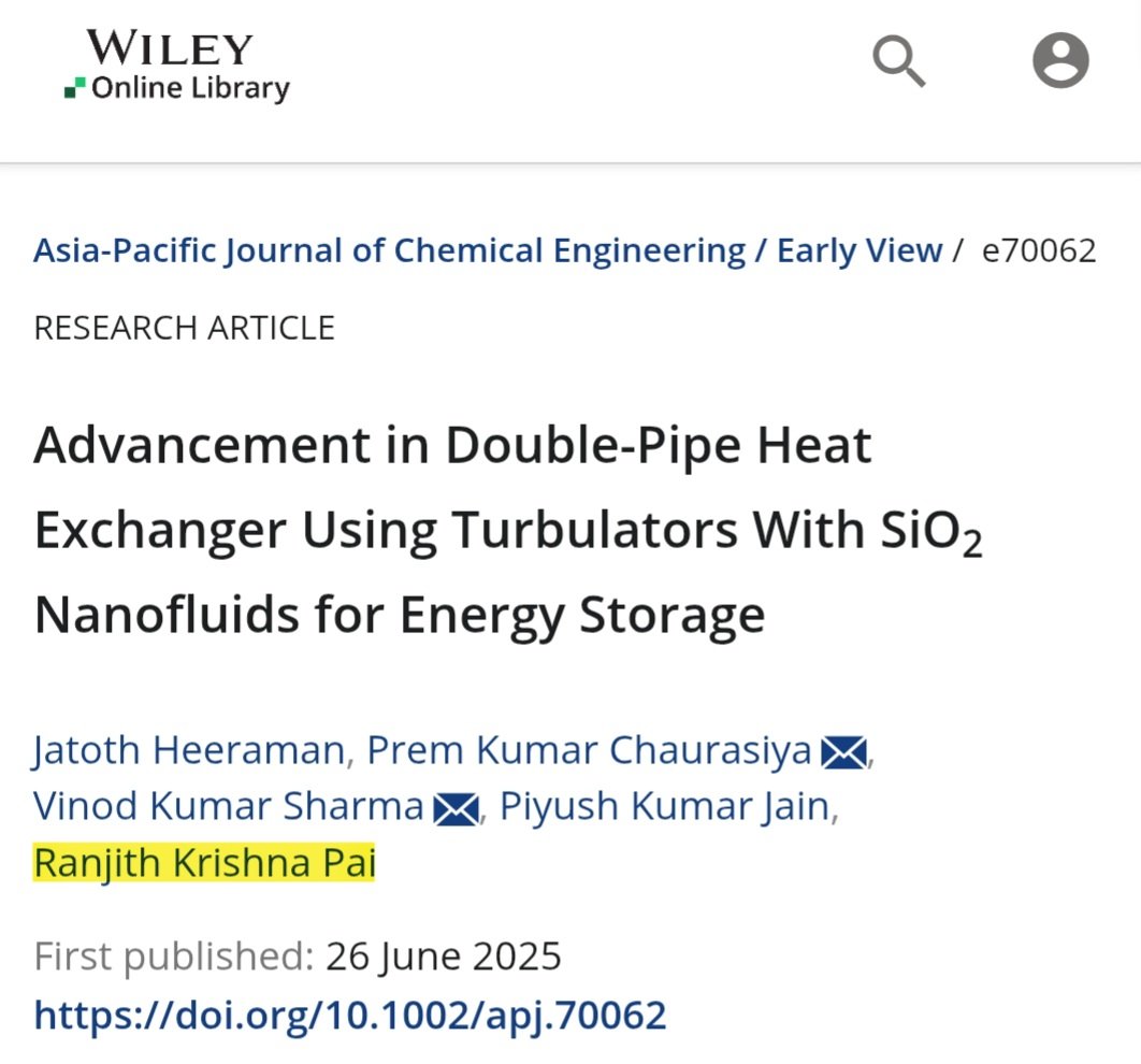 Advancement in Double-Pipe Heat Exchanger Using Turbulators With SiO2 Nanofluids for Energy Storage

For more details: 
doi.org/10.1002/apj.70…