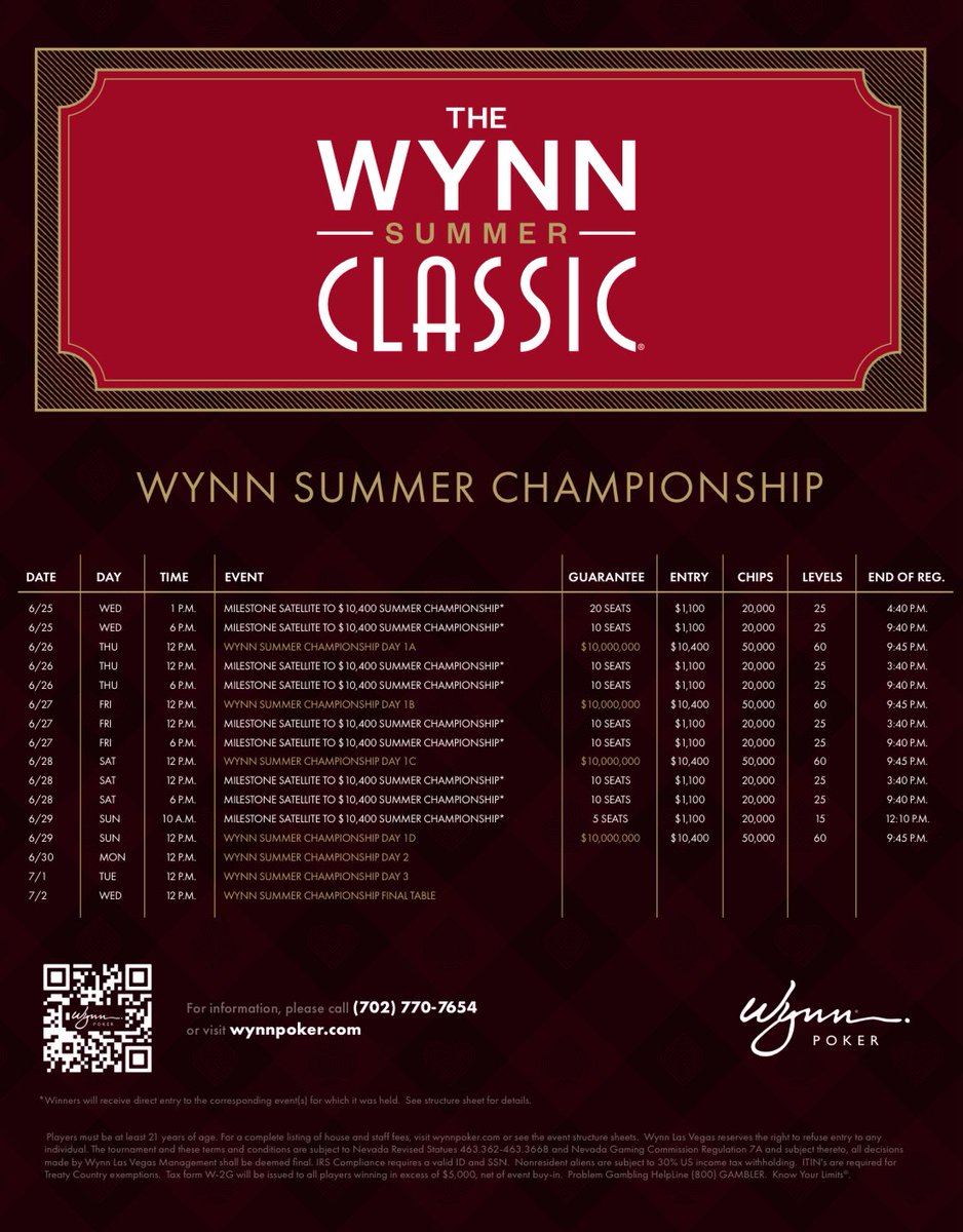 Wynn Poker Room tweet media