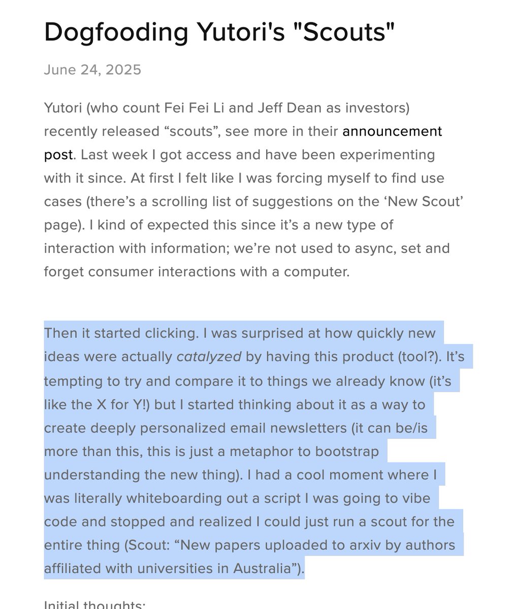 Nice write-up on how to think about Scouts by <a href="/stephenmcan/">Stephen McAnearney</a>