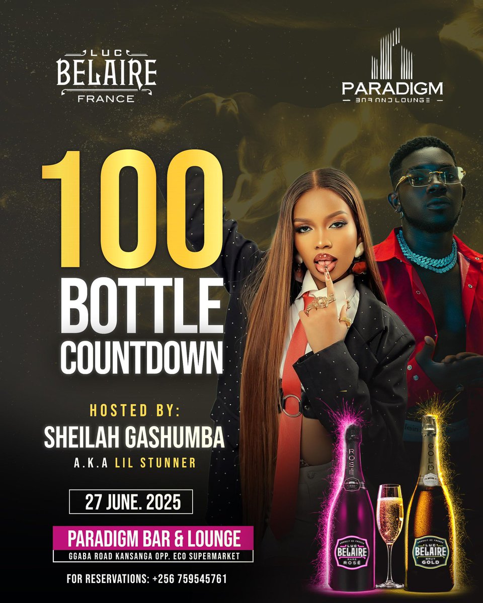 naira_sempa's tweet image. The party of the week is now here guys.
Tomorrow, we are at @Paradigmkla &amp;amp; it’s the #100BottleCountdown.

Hosted by @SheilahGashumba with performances from @naviomusic &amp;amp; JayWillz from Nigeria 🇳🇬.
Come for the bottles, stay for the vibe.

#ParadigmEpicFriday