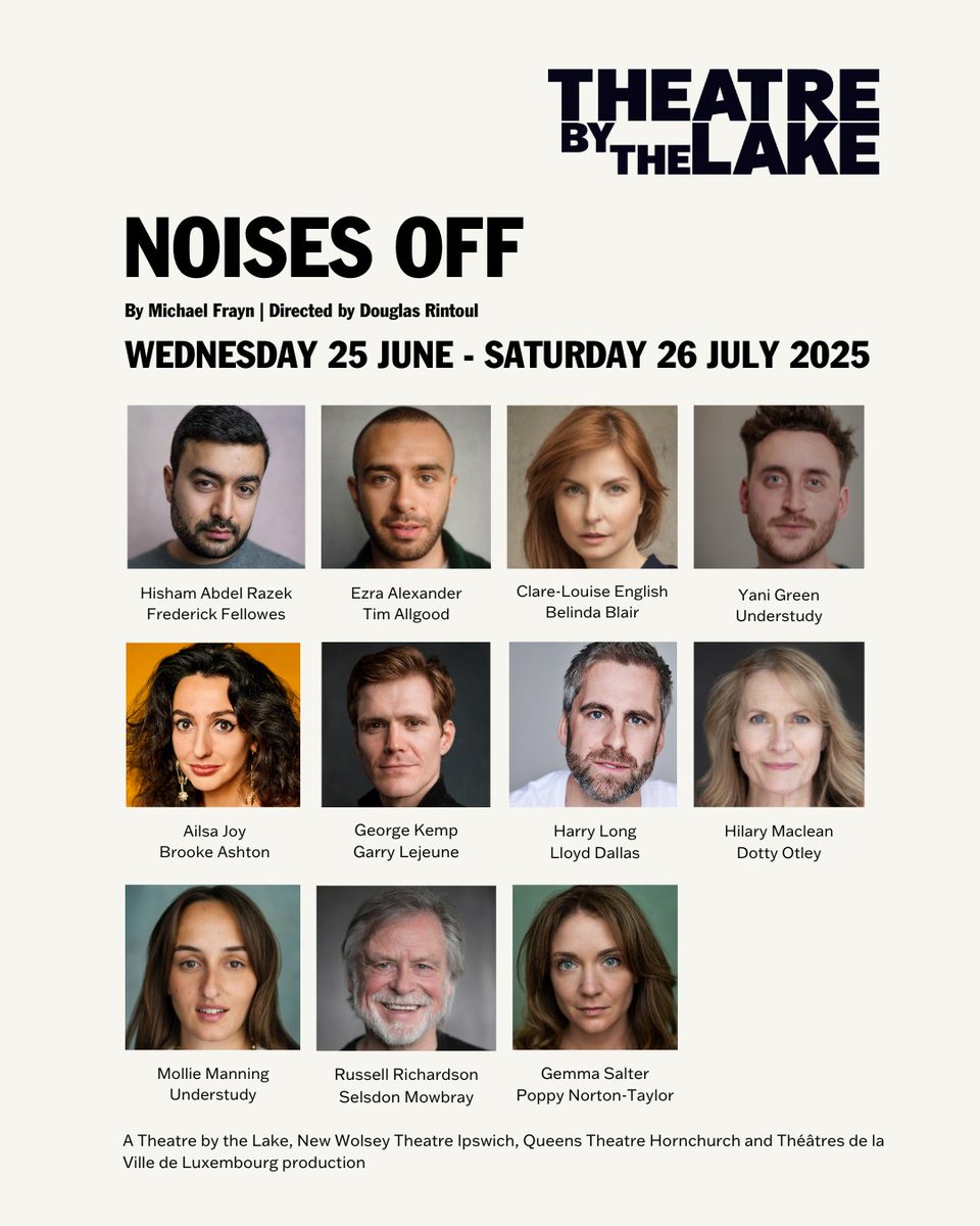It’s press night for Noises Off at Theatre by the Lake!

We'd like to give a standing ovation for our phenomenal cast, creative team, stage crews, and partner theatres who’ve made this backstage farce a triumph 👏👏👏

On from 25 June to 26 July
🎟️ bit.ly/TBTLNOff
