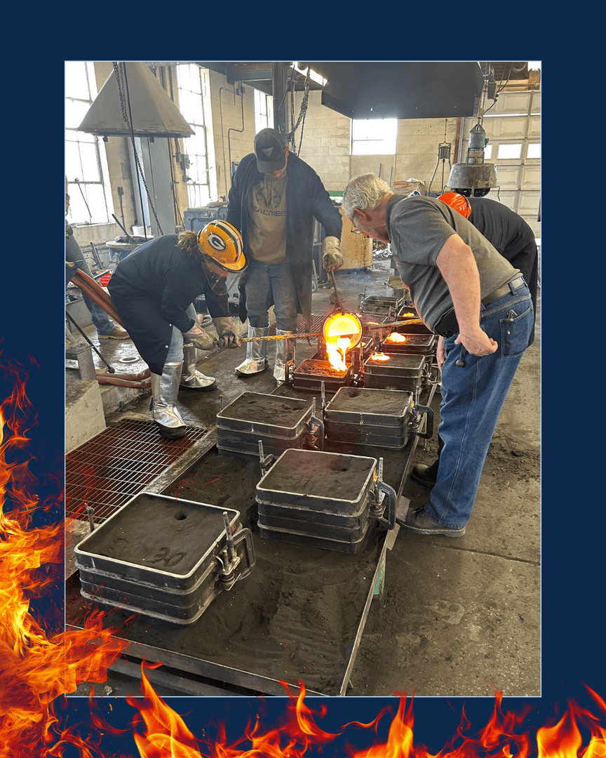 FEF_INC's tweet image. 🔥 Tennessee Tech University students fired up the foundry, pouring silicon bronze during their hands-on foundry class! Nothing beats learning by doing! 💪
#weareFEF #FEF #MetalcastingEducation #TennesseeTech #SiliconBronze #metalcasting #foundry #studenteducation