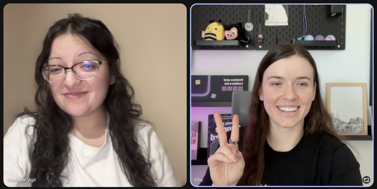 elliezub's tweet image. Just had a wonderful coffee chat with THE @Davonne007!
I am so excited to hang out with you at Commit Your Code confππ«Ά
If anyone is looking for a frontend dev, make sure to reach out to her (she's really great!!)π
and yes I am doing coffee chats again, so feel free toβ¦