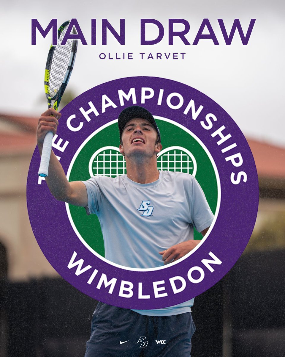 Not done defending home turf yet 🇬🇧

USD rising senior Oliver Tarvet has punched his ticket through qualifying in his first Grand Slam event! 

#GoToreros x #TorerosOnTour