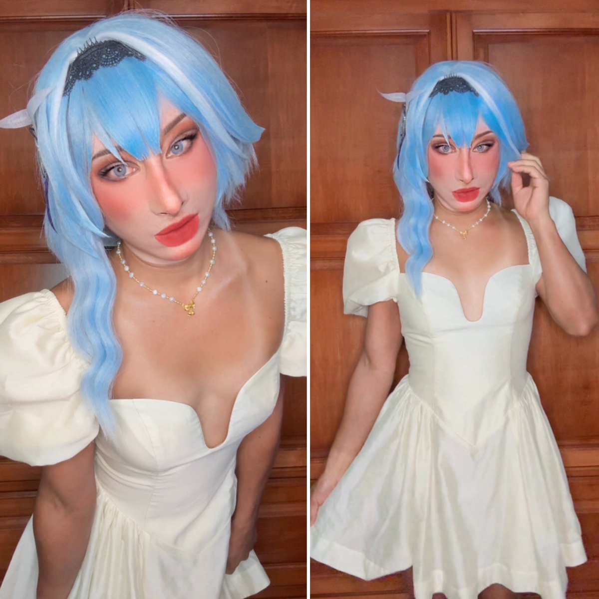 🤍🤍🤍

Mask: <a href="/molisstudio/">Inthemask by Moli's</a> Molly tan 
Dress: Maison Amory