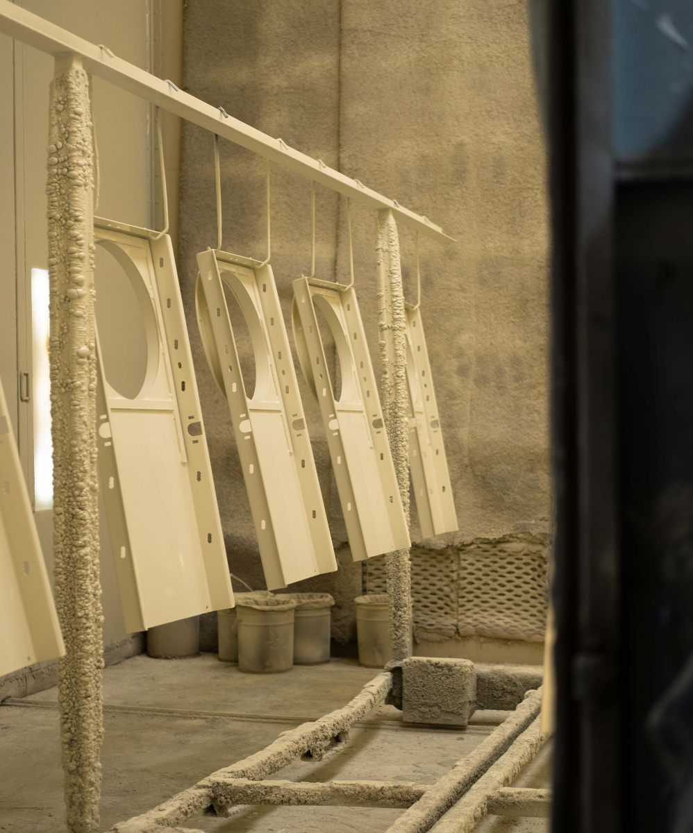 Precision coating in progress.
Our liquid paint system isn’t just for looks—it’s engineered for long-lasting protection, corrosion resistance, and a clean finish that holds up in the field.