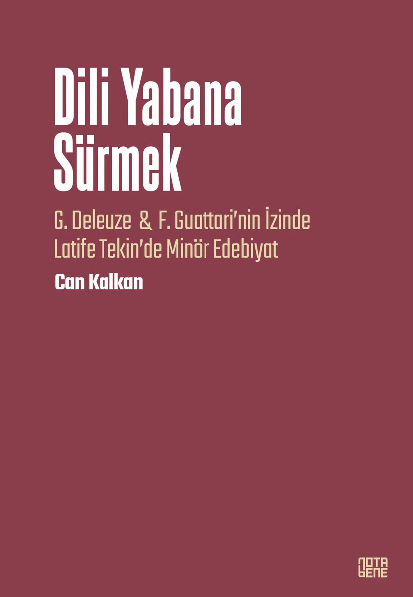Kitap Kokusu (@dipnotski) on Twitter photo Latife Tekin edebiyatı, azınlıkların, yoksulların ve dışlanmışların dilsizliğini bozan bir eylemdir!
Can Kalkan, Deleuze ve Guattari’nin ❝minör edebiyat❞ kavramını merkeze alarak Latife Tekin edebiyatını derinlemesine inceliyor.
<a href="/NotaBeneY/">NotaBene Yayınları</a>
tinyurl.com/2zr6t2up Latife Tekin edebiyatı, azınlıkların, yoksulların ve dışlanmışların dilsizliğini bozan bir eylemdir!
Can Kalkan, Deleuze ve Guattari’nin ❝minör edebiyat❞ kavramını merkeze alarak Latife Tekin edebiyatını derinlemesine inceliyor.
<a href="/NotaBeneY/">NotaBene Yayınları</a>
tinyurl.com/2zr6t2up