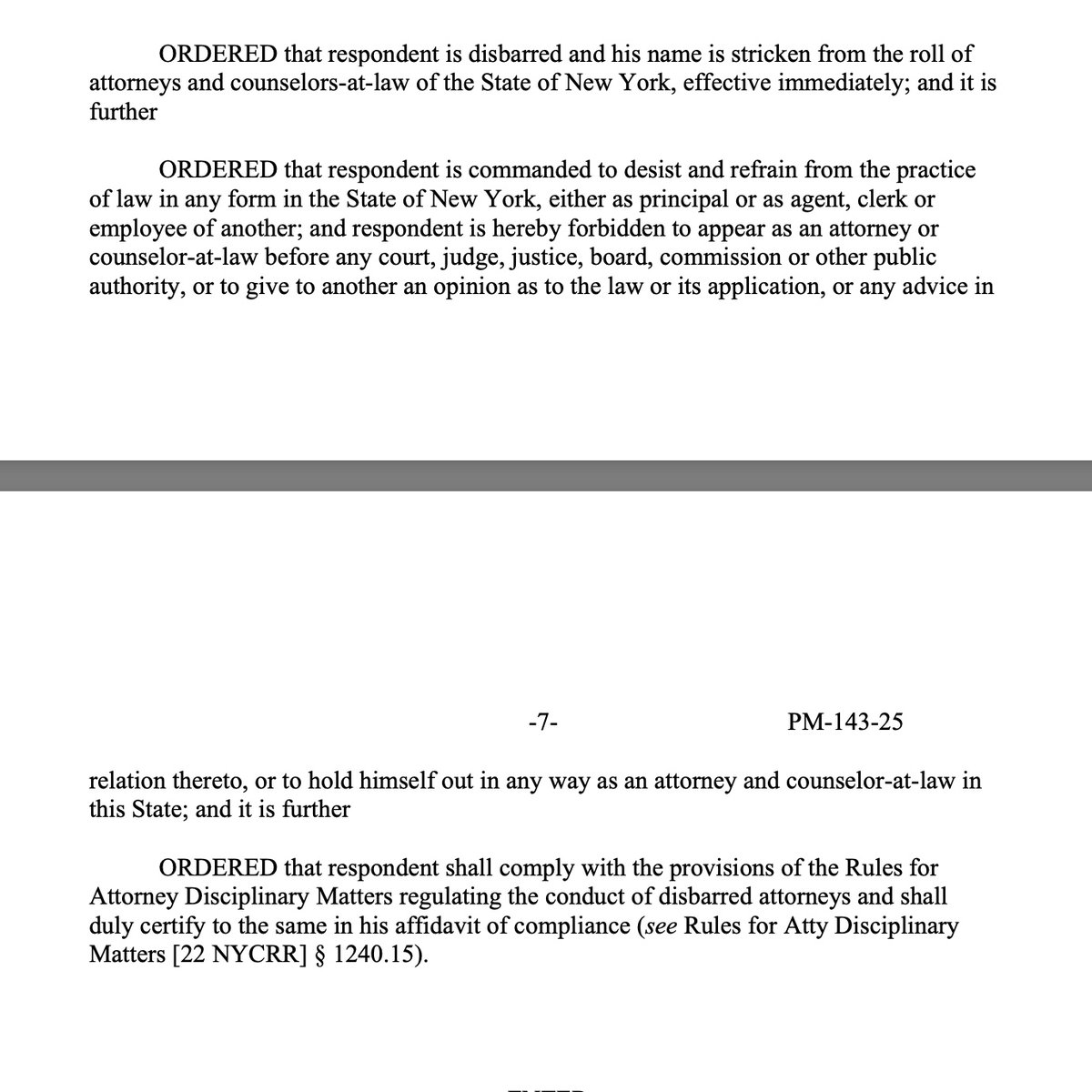 AnnaBower's tweet photo. NEW: Kenneth Chesebro, "architect" of the 2020 fake electors plot who pleaded to criminal charges in Georgia, has been disbarred from the practice of law in New York, per order issued today by New York appellate court. https://t.co/24leAvhVqP