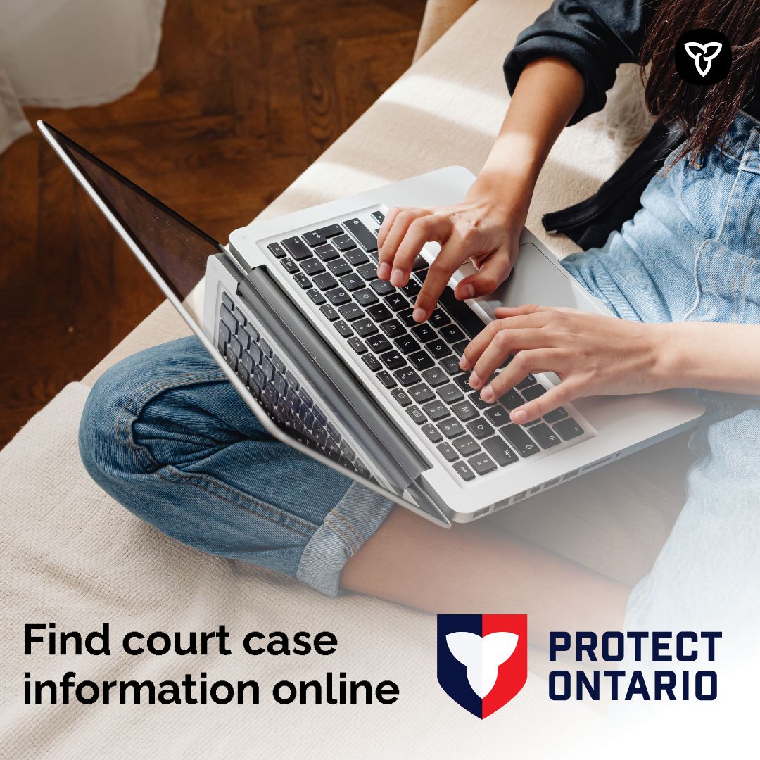 #DYK: You can find court case information online?

Through the court case lookup tool, you can find criminal and civil court cases in the Superior Court of Justice or adult criminal cases in the Ontario Court of Justice.

🔗: ontario.ca/page/search-co…