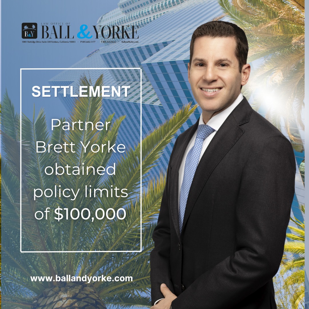 BALL_AND_YORKE's tweet photo. Exciting news! 🎉 Partner Brett Yorke from the Law Office of Ball &amp; Yorke secured a $100,000 policy limit! 🏆 A big congratulations to Brett for his outstanding work and commitment to our clients. We’re proud of this achievement and the justice it represents. https://t.co/s72hG0r1II