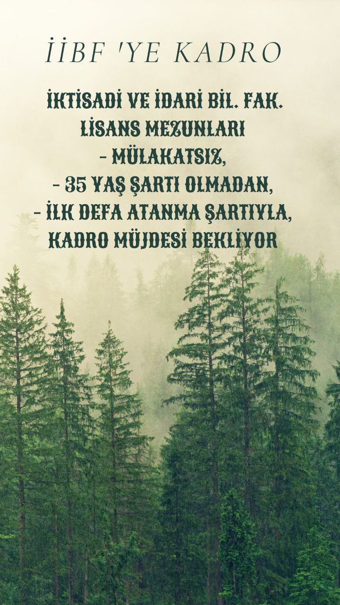 İsletme (@isletme6638) on Twitter photo <a href="/BekirKARACABEY_/">Bekir KARACABEY</a> Sayın müdürüm: <a href="/BekirKARACABEY_/">Bekir KARACABEY</a> Orman Genel Müdürlüğü tarafından açılacak olan Büro Personeli kadroları için İİBF mezunları kadro müjdesi bekliyor.
<a href="/iyuzer68/">ibrahim yüzer</a> <a href="/bekirgizligider/">Ebubekir GİZLİGİDER</a> <a href="/akadirpolat1/">Abdulkadir Polat</a> <a href="/ahmtbgc/">Dr. Ahmet Bağcı</a> <a href="/Seyfullahaslntk/">Seyfullah Arslantürk</a> <a href="/salihcetiner23/">M. Salih ÇETİNER</a> <a href="/ibrahimyumakli/">İbrahim Yumaklı</a> <a href="/BekirKARACABEY_/">Bekir KARACABEY</a> Sayın müdürüm: <a href="/BekirKARACABEY_/">Bekir KARACABEY</a> Orman Genel Müdürlüğü tarafından açılacak olan Büro Personeli kadroları için İİBF mezunları kadro müjdesi bekliyor.
<a href="/iyuzer68/">ibrahim yüzer</a> <a href="/bekirgizligider/">Ebubekir GİZLİGİDER</a> <a href="/akadirpolat1/">Abdulkadir Polat</a> <a href="/ahmtbgc/">Dr. Ahmet Bağcı</a> <a href="/Seyfullahaslntk/">Seyfullah Arslantürk</a> <a href="/salihcetiner23/">M. Salih ÇETİNER</a> <a href="/ibrahimyumakli/">İbrahim Yumaklı</a>