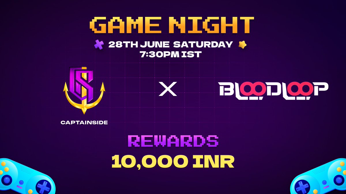Captain Side (@captainside1) on Twitter photo ๐ฎ <a href="/BloodLoopGAME/">BloodLoop๐บ | Hero-Shooter</a> Game Night is ON! ๐ฉธ๐ฅ
Step into the arena this 28th June at 19:30 PM IST / 14:00 Utc for an epic BloodLoop Game Night, powered by <a href="/GamingOnAvax/">Avalanche Gaming ๐บ</a>!
โ๏ธ Fast-paced action. Intense gunfights. Real competition.
๐ฐ โน10,000 INR / 117 usd in total rewards only for ๐ฎ <a href="/BloodLoopGAME/">BloodLoop๐บ | Hero-Shooter</a> Game Night is ON! ๐ฉธ๐ฅ
Step into the arena this 28th June at 19:30 PM IST / 14:00 Utc for an epic BloodLoop Game Night, powered by <a href="/GamingOnAvax/">Avalanche Gaming ๐บ</a>!
โ๏ธ Fast-paced action. Intense gunfights. Real competition.
๐ฐ โน10,000 INR / 117 usd in total rewards only for