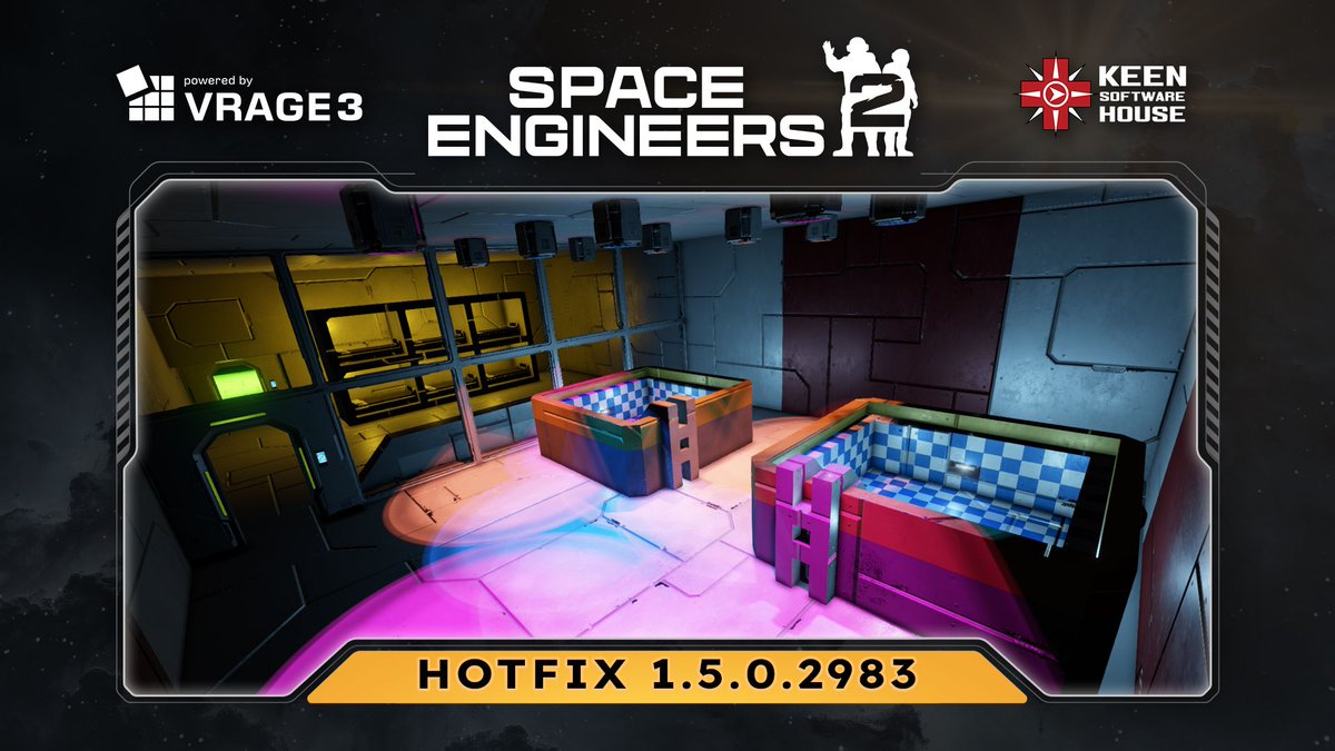 ⚠️ Space Engineers 2 Alpha Update ⚠️

💻 Hotfix 1.5.0.2983 has been released!

Thank you for helping us make the game better! #SE2

➡️ Full Info: 2.spaceengineersgame.com/space-engineer…
➡️ Changelog: support.keenswh.com/spaceengineers…
🛠️ Support Portal: support.keenswh.com/spaceengineers…
🛰️ Discord: