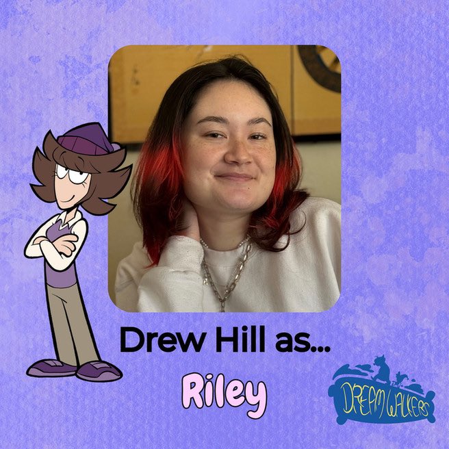 Dreamwalkers CAST ANNOUNCEMENT: @mazikeenva on Instagram

Drew Hill (aka Mazikeen) voices Riley, a rational orphan who stands up for Klein when needed. As the older one, she often acts as his protector and advisor.

#indieanimation #cartoon #voiceacting #animation #c204animation