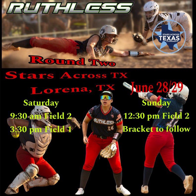 Lorena Schedule!!! Round Two, Fight! <a href="/CCCRavensSB/">Coffeyville Softball</a> @AtxRuthless