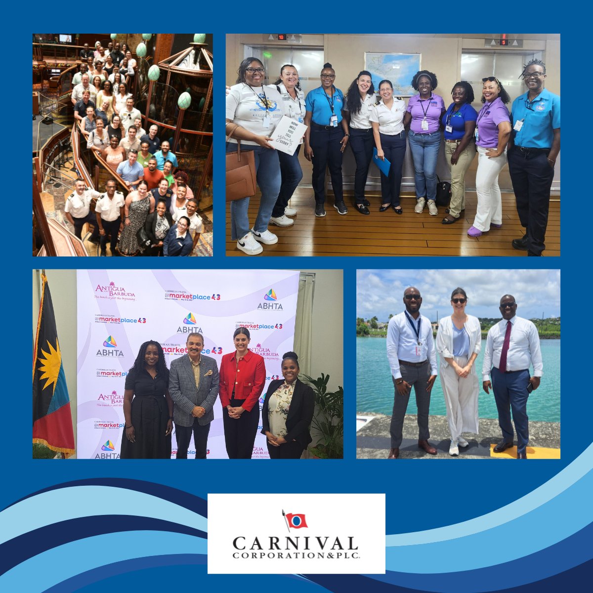 CarnivalPLC's tweet image. Carnival Corporation celebrated Caribbean maritime leadership across the region! 🇧🇿 Honored Women in Maritime in Belize, 🇦🇬 met tourism leaders in Antigua, and 🇰🇾 hosted Leadership Cayman aboard Carnival Paradise. Proud to support local talent + sustainable tourism. #CruiseNews