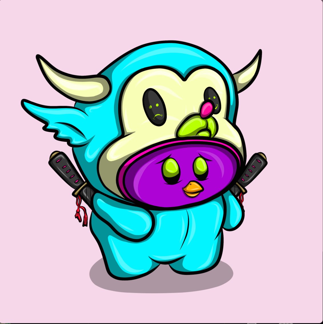 godphanter's tweet image. Did a thing and got this Little Guy! 

Why?  Because it’s @cakenygard and everyone loves cake…

An exit to eternal summer slacking…but where were they going without ever knowing the way….